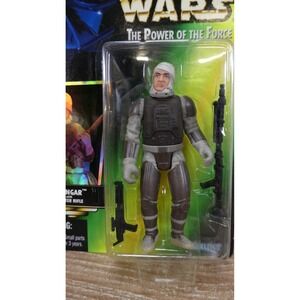 Star Wars Kenner Power Of The Force Dengar Bounty Hunter Green Card 3.75" NEW